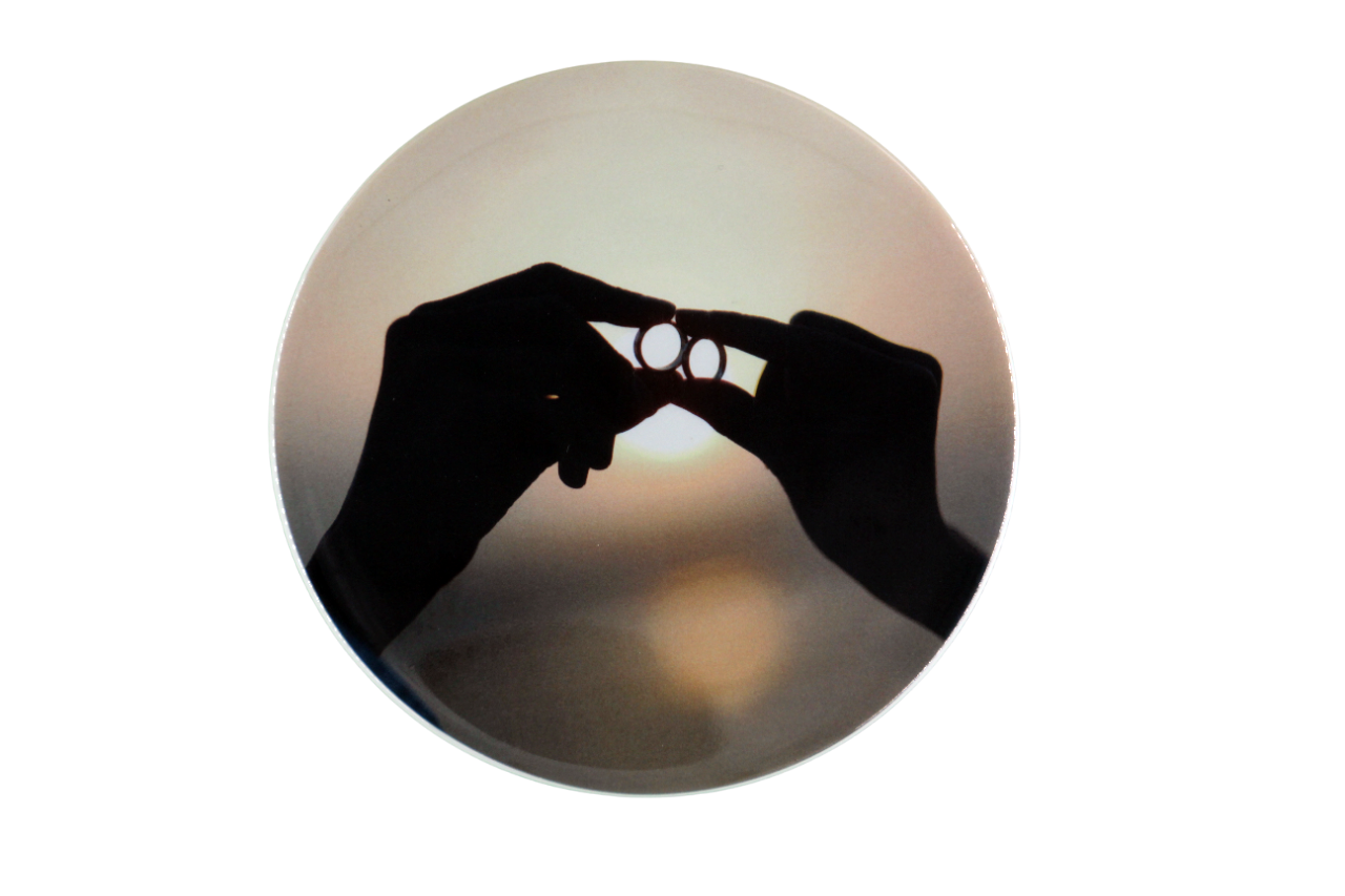 Porcelain photo in round shape (full surface)