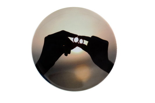 Photo en porcelaine de forme ronde (pleine surface)