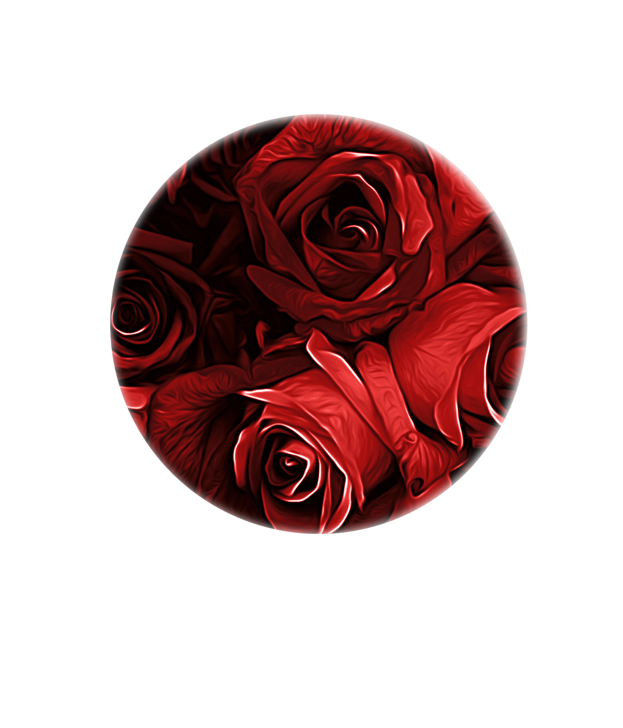 Porcelain photo in round shape (full surface)
