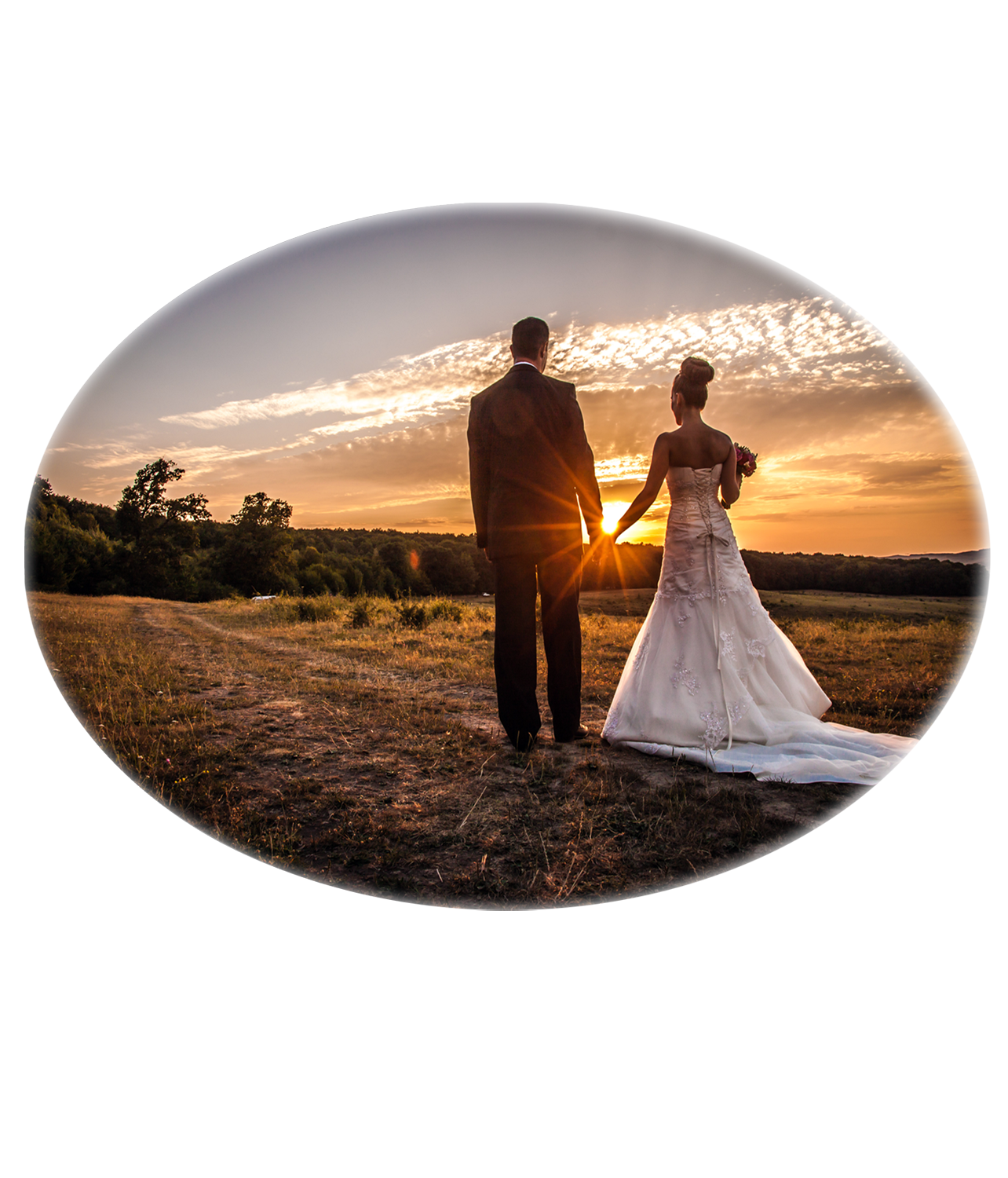 Porcelain photo in oval shape (full surface)
